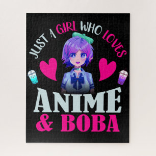 Gewoon een meisje dat van anime en boba houdt    legpuzzel