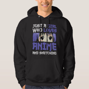 Gewoon een meisje dat van anime en het schetsen va hoodie
