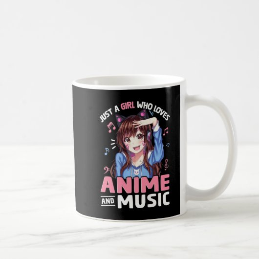 Gewoon een meisje dat van Anime en Muziek Anime Lo Koffiemok (Rechts)