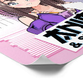 Gewoon een meisje dat van Anime en Sketching houdt Poster (Hoek)