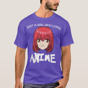 Gewoon een meisje dat van Anime Funny Manga Lover T-shirt