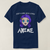 Gewoon een meisje dat van Anime Funny Manga Lover  T-shirt (Design voorkant)