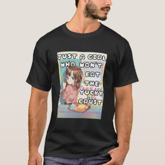 Gewoon een meisje dat van Anime Funny Parody Ironi T-shirt