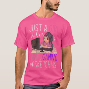 Gewoon een meisje dat van Anime Gaming houdt en ee T-shirt
