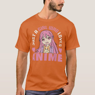 Gewoon een meisje dat van Anime grappig meisje hou T-shirt