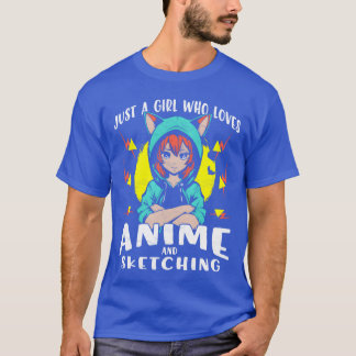 Gewoon een meisje dat van anime houdt Anime meisje T-shirt