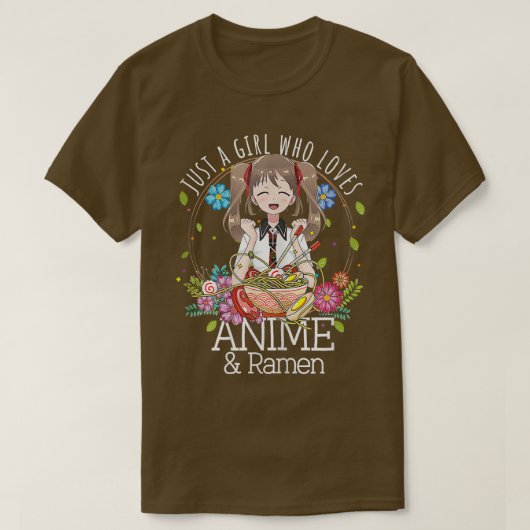 Gewoon een meisje dat van Anime houdt, Anime Ramen T-shirt (Design voorkant)