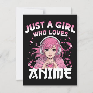 Gewoon een meisje dat van anime houdt briefkaart