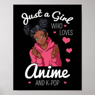 Gewoon een meisje dat van Anime houdt en Afrikaans Poster