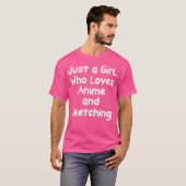 Gewoon een meisje dat van Anime houdt en Anime dr. T-shirt (Voorkant volledig)