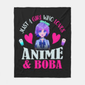 Gewoon een meisje dat van Anime houdt en Boba Fleece Deken (Voorkant)