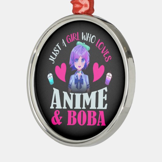 Gewoon een meisje dat van Anime houdt en Boba Metalen Ornament (Links)