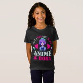 Gewoon een meisje dat van Anime houdt en Boba T-Sh T-shirt (Voorkant volledig)