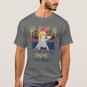Gewoon een meisje dat van Anime houdt en Boba Tea T-shirt