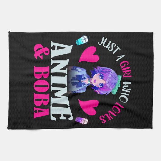 Gewoon een meisje dat van Anime houdt en Boba Theedoek (Horizontaal)