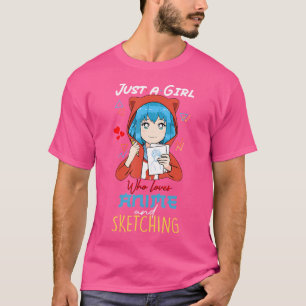 Gewoon een meisje dat van Anime houdt en Cute Ani T-shirt