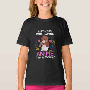 Gewoon een meisje dat van Anime houdt en dat meisj T-shirt