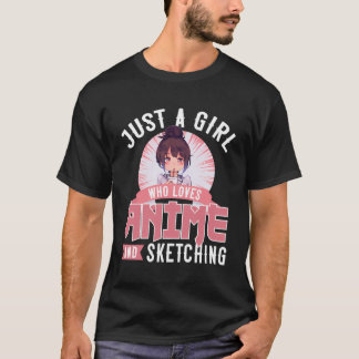 Gewoon een meisje dat van anime houdt en een ontwe t-shirt