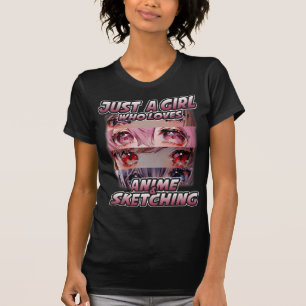 Gewoon een meisje dat van Anime houdt en Japan ket T-shirt