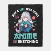 Gewoon een meisje dat van Anime houdt en Japan Ma  Fleece Deken (Voorkant)