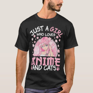 Gewoon een meisje dat van Anime houdt en Japans an T-shirt