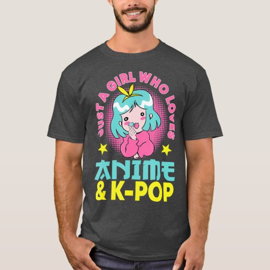 Gewoon een meisje dat van anime houdt en Japans be T-shirt (Voorkant)