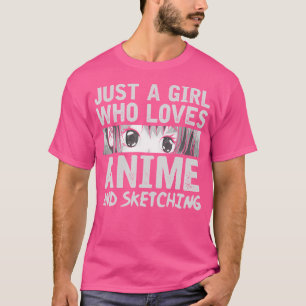 Gewoon een meisje dat van Anime houdt en Kawaii A  T-shirt