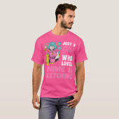 Gewoon een meisje dat van Anime houdt en ketting T-shirt (Voorkant volledig)