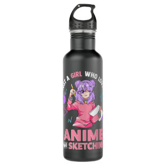 Gewoon een meisje dat van Anime houdt en ketting Waterfles