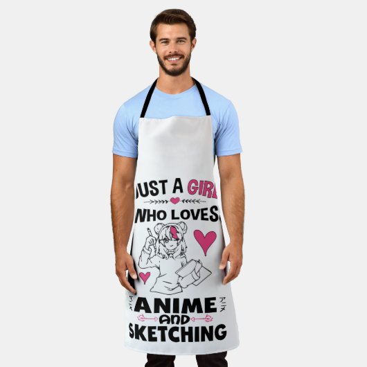 Gewoon een meisje dat van Anime houdt en meisjes k Schort (Gedragen)