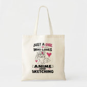 Gewoon een meisje dat van Anime houdt en meisjes k Tote Bag (Voorkant)