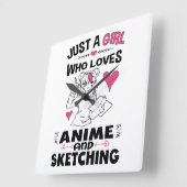 Gewoon een meisje dat van Anime houdt en meisjes k Vierkante Klok (Hoek)