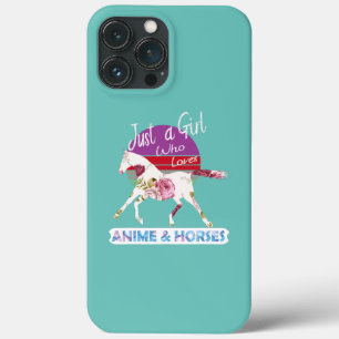Gewoon een meisje dat van Anime houdt en paarden g Case-Mate iPhone Case