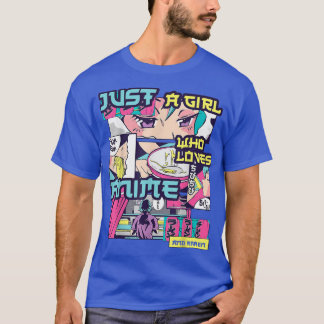 Gewoon een meisje dat van Anime houdt en Ramen Bow T-shirt