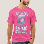 Gewoon een meisje dat van Anime houdt en Teen Gir T-shirt (Voorkant)