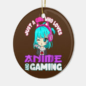 Gewoon een meisje dat van Anime houdt en van Gamin Keramisch Ornament (Links)