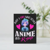 Gewoon een meisje dat van Anime houdt en van K-Pop Briefkaart (Staand voorkant)