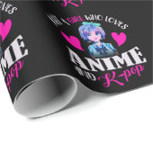 Gewoon een meisje dat van Anime houdt en van K-Pop Cadeaupapier (Rol Hoek)