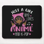 Gewoon een meisje dat van Anime houdt en van K-Pop Muismat (Voorkant)
