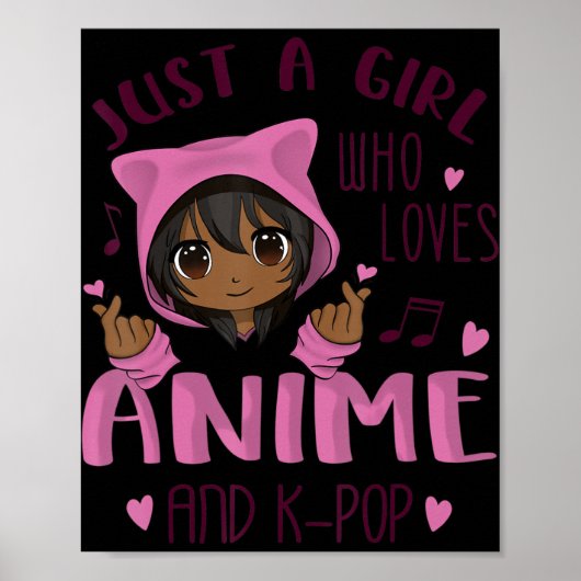 Gewoon een meisje dat van Anime houdt en van K-Pop Poster (Voorkant)