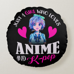 Gewoon een meisje dat van Anime houdt en van K-Pop Rond Kussen