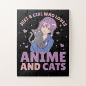 Gewoon een meisje dat van Anime houdt en van Katte Legpuzzel (Verticaal)
