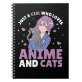 Gewoon een meisje dat van Anime houdt en van Katte Notitieboek (Voorkant)