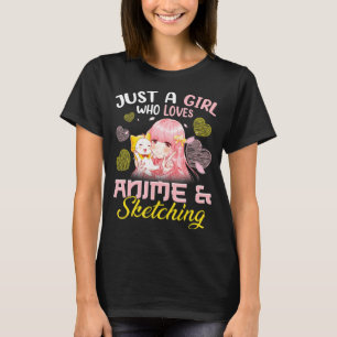Gewoon een meisje dat van Anime houdt en van ketti T-shirt