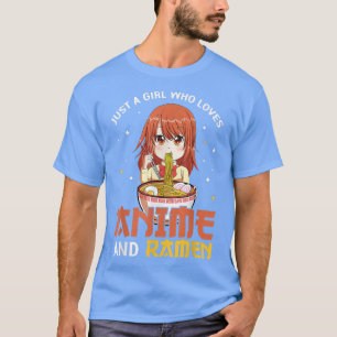 Gewoon een meisje dat van Anime houdt en van Ramen T-shirt