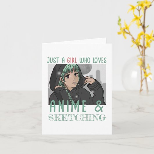Gewoon een meisje dat van Anime houdt en van Schet Kaart (Gele Bloem)