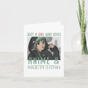 Gewoon een meisje dat van Anime houdt en van Schet Kaart
