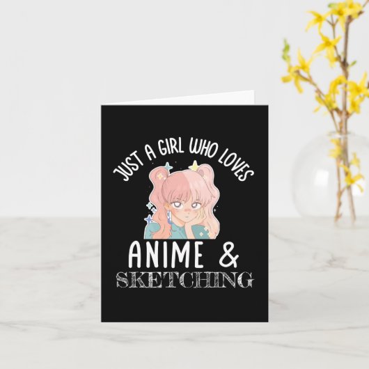 Gewoon een meisje dat van Anime houdt en van Schet Kaart (Gele Bloem)