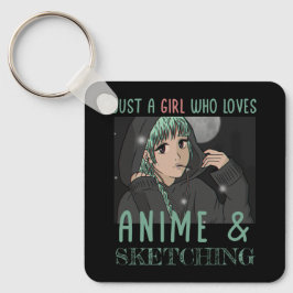 Gewoon een meisje dat van Anime houdt en van Schet Sleutelhanger