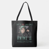 Gewoon een meisje dat van Anime houdt en van Schet Tote Bag (Voorkant)